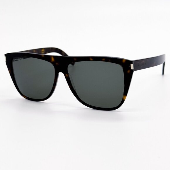 NEW SAINT LAURENT SUNGLASSES SL1 SLIM 002 UNISEX HAVANA SQUARE EYEWEAR SL 1 SLIM - Picture 2 of 7